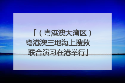 （粤港澳大湾区）粤港澳三地海上搜救联合演习在港举行